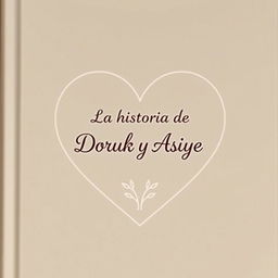 A book cover featuring the title 'La historia de Doruk y Asiye' delicately placed inside a heart shape