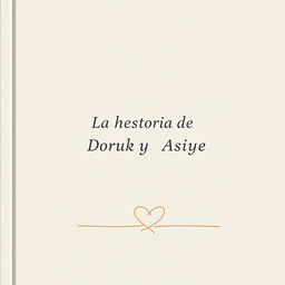 A book cover featuring the title 'La historia de Doruk y Asiye' delicately placed inside a heart shape