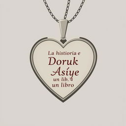 A book cover featuring the title 'La historia de Doruk y Asiye' inside a heart-shaped amulet