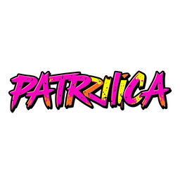 The name 'PATRICIA' designed in a bold, dynamic rapper's font style, featuring vibrant colors and an urban graffiti aesthetic