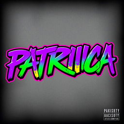 The name 'PATRICIA' designed in a bold, dynamic rapper's font style, featuring vibrant colors and an urban graffiti aesthetic