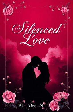 A captivating book cover featuring the title "Silenced Love" elegantly displayed in a flowing, romantic font