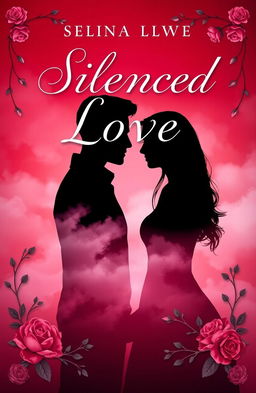 A captivating book cover featuring the title "Silenced Love" elegantly displayed in a flowing, romantic font