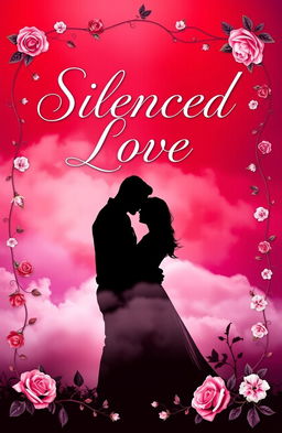 A captivating book cover featuring the title "Silenced Love" elegantly displayed in a flowing, romantic font