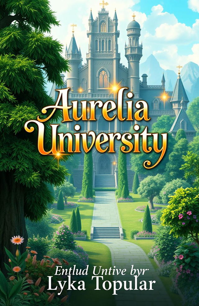 A beautiful and enchanting cover page for the story 'Aurelia University'