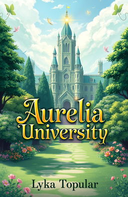A beautiful and enchanting cover page for the story 'Aurelia University'