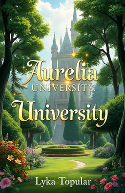 A beautiful and enchanting cover page for the story 'Aurelia University'