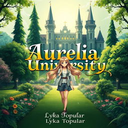 A beautiful and enchanting cover page for the story 'Aurelia University'