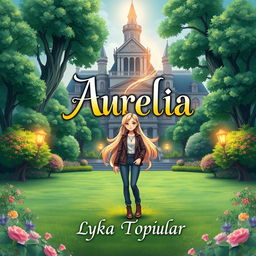 A beautiful and enchanting cover page for the story 'Aurelia University'