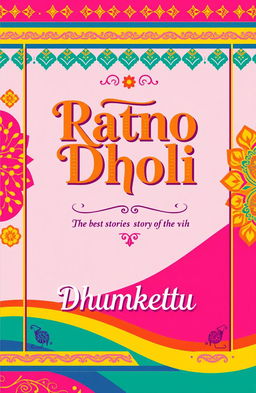 A beautifully designed book cover for 'Ratno Dholi, The best stories of Dhumketu, Translated by Jenny Bhatt'