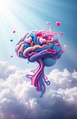 A surreal composition depicting the intricate nature of human psychology