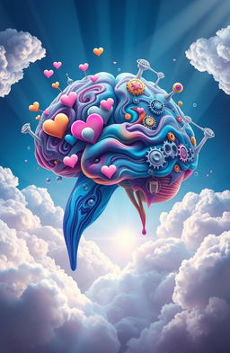 A surreal composition depicting the intricate nature of human psychology