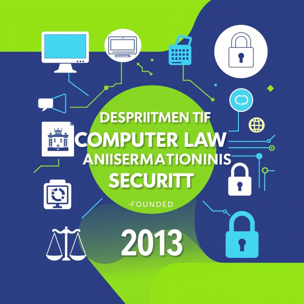 A vibrant and informative poster showcasing the Department of Computer Law and Information Security at the High School of State Audit