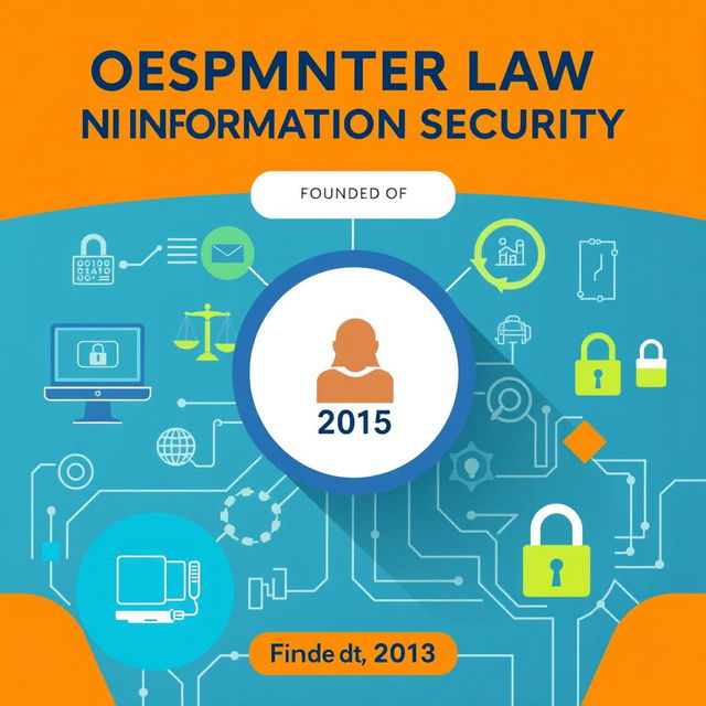 A vibrant and informative poster showcasing the Department of Computer Law and Information Security at the High School of State Audit