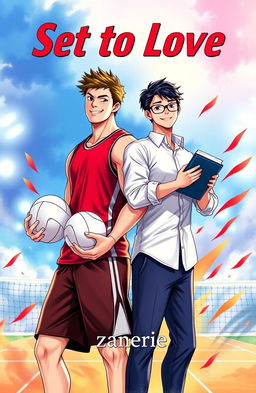 A captivating BL cover design featuring two young men