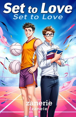 A captivating BL cover design featuring two young men