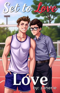 A captivating Boys' Love (BL) cover featuring two young men