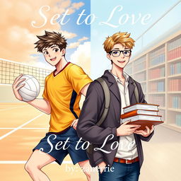 A charming Boys' Love (BL) cover depicting two young men