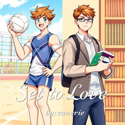 A charming Boys' Love (BL) cover depicting two young men