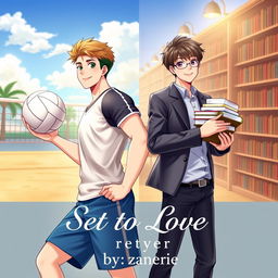 A charming Boys' Love (BL) cover depicting two young men