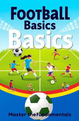 A book cover design for 'Football Basics'