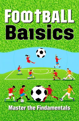 A book cover design for 'Football Basics'
