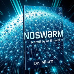 A captivating book cover design for the hard sci-fi novel 'Nanoswarm' by Dr