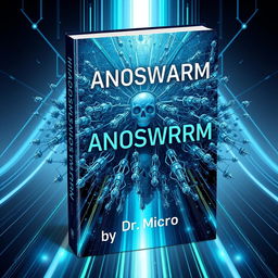 A captivating book cover design for the hard sci-fi novel 'Nanoswarm' by Dr