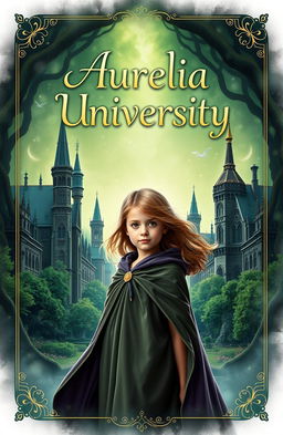 A captivating book cover for the story titled 'Aurelia University'