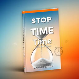 A contemporary and striking book cover design for 'Stop Wasting Time' by Great Learner