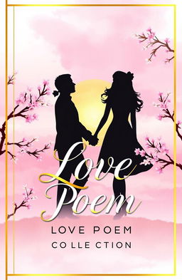 A romantic and enchanting book cover design for a love poem collection