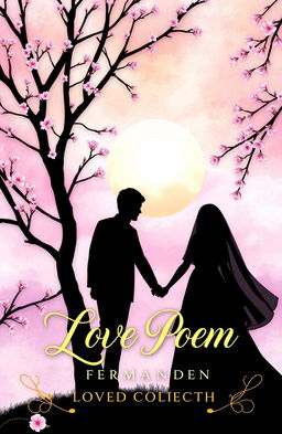 A romantic and enchanting book cover design for a love poem collection