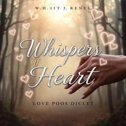 A captivating book cover for 'Whispers of Heart,' a love poem collection