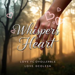 A captivating book cover for 'Whispers of Heart,' a love poem collection
