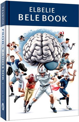 A professional book cover design featuring a large, detailed illustration of a human brain as the central focus