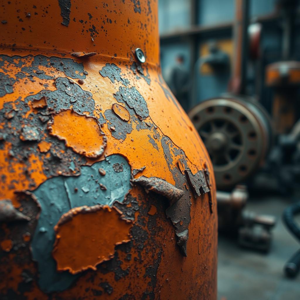 A stunningly detailed and realistic close-up of a rusty metal surface, showcasing vibrant orange and brown color textures