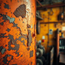 A stunningly detailed and realistic close-up of a rusty metal surface, showcasing vibrant orange and brown color textures