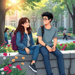 A poignant illustration of an unexpected friendship blossoming in a university setting