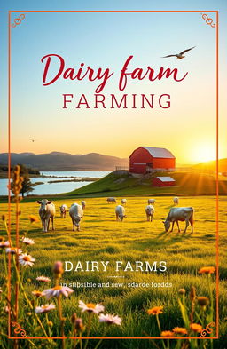 A visually striking book cover design that revolves around the theme of dairy farming