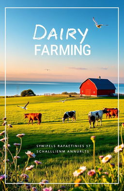 A visually striking book cover design that revolves around the theme of dairy farming