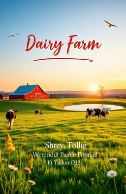 A visually striking book cover design that revolves around the theme of dairy farming