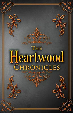 A book cover design featuring a zinc color background with a rich, golden font for the title