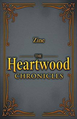 A book cover design featuring a zinc color background with a rich, golden font for the title