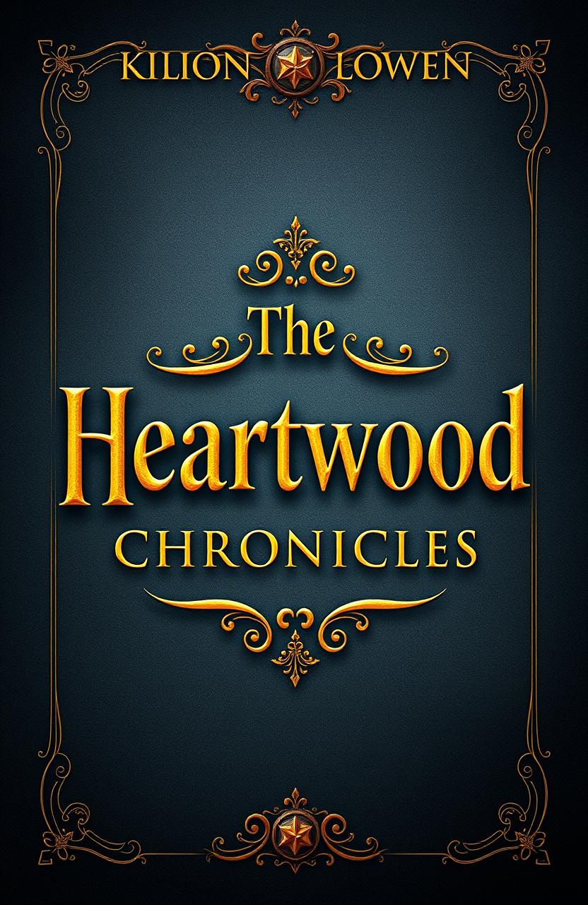 A book cover design featuring a zinc color background with a rich, golden font for the title