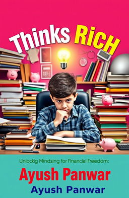 A vibrant book cover for the title 'Thinks Rich'