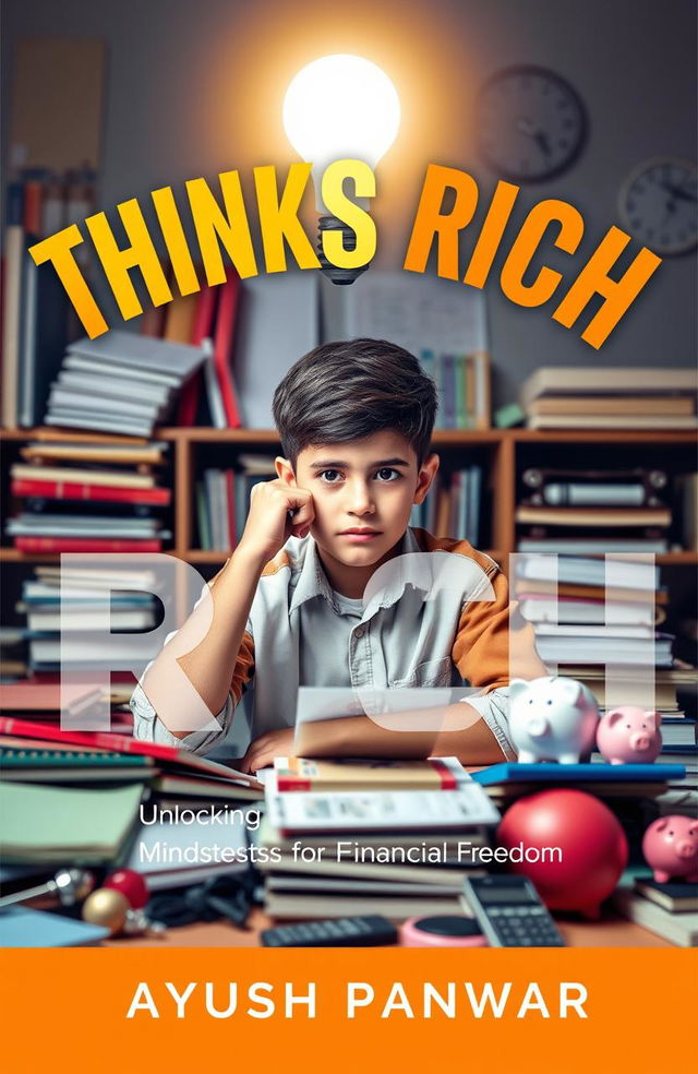 A vibrant book cover for the title 'Thinks Rich'