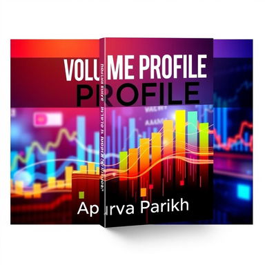 A captivating book cover design for "Volume Profile: Entry, Hold, and Exit Simplified" featuring bold, modern typography for the title and subtitle