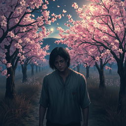 A deeply emotional scene depicting suffering and pain symbolized by open wounds and the feeling of abandonment