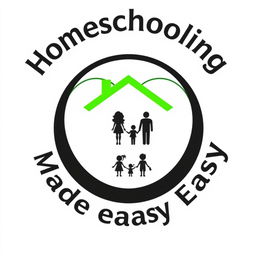 A simple, circular logo for 'Homeschooling Made Easy'