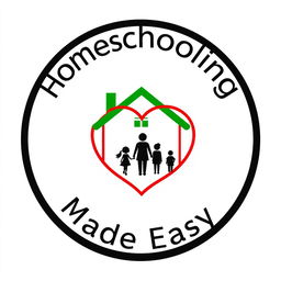 A simple, circular logo for 'Homeschooling Made Easy'